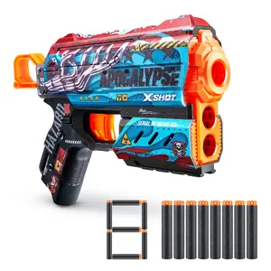 Rotaļu blasteris Zuru X-Shot Skins Flux Apocalypse — darbības rādiuss 27 m, 8 bultiņas, plastmasa