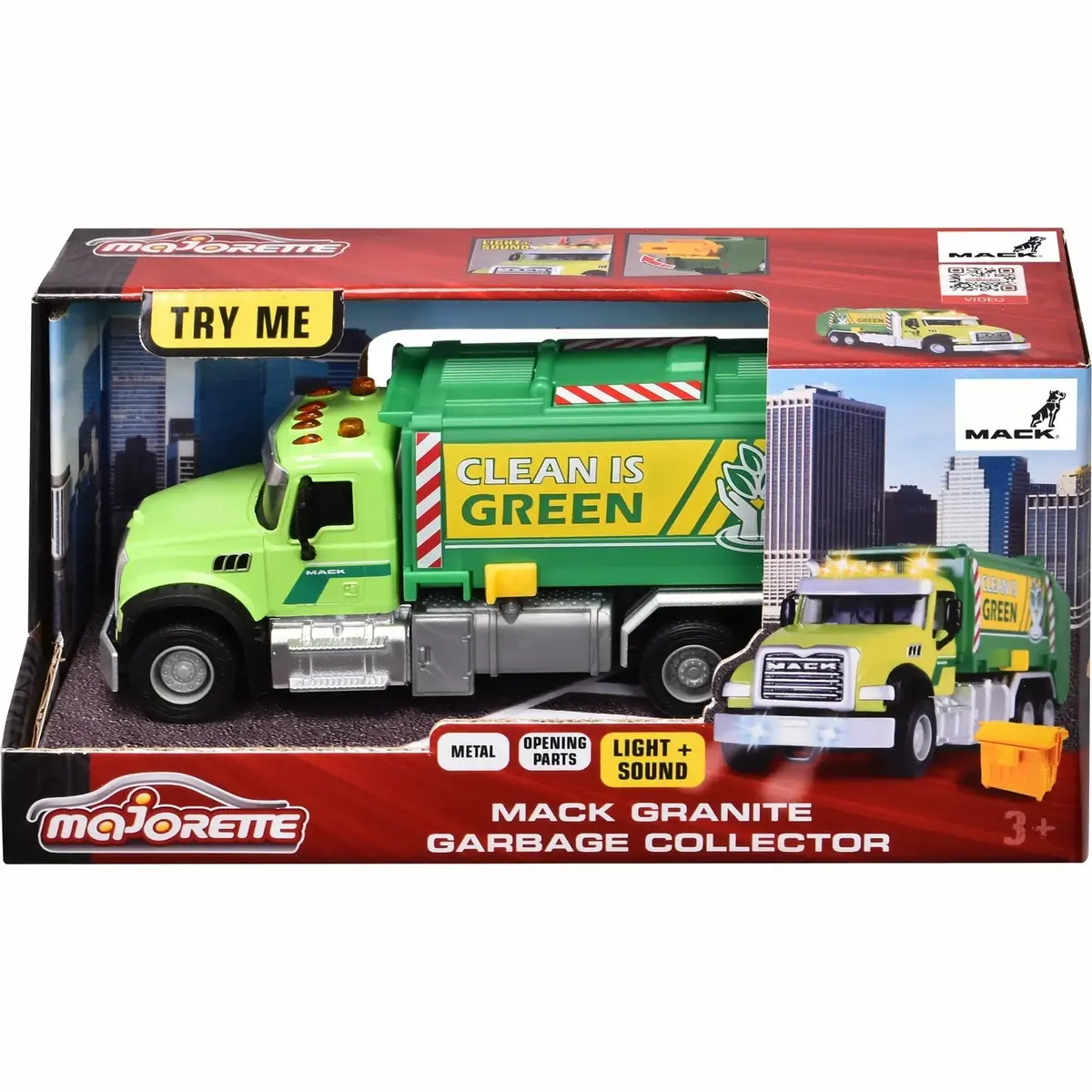 Toy vehicle Majorette Mack Granite garbage truck 213743007 Photo 4