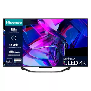 Hisense 55U7KQ televizors 139,7 cm (55") 4K Ultra HD Viedtelevizors Wi-Fi Melns 500 cd/m²