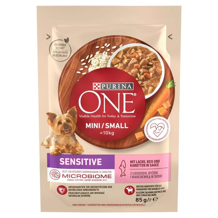 PURINA One Mini Small Sensitive Salmon AiO.lv