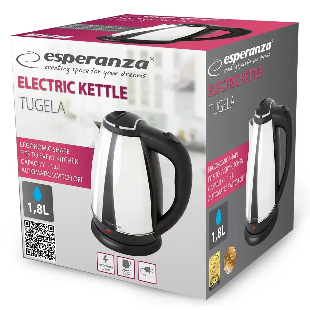 Elektriskā tējkanna Esperanza 1.7L 2200W EKK104S Photo 2