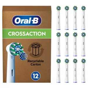 Replacement brush heads Oral-B CrossAction BRAUN 12 pcs White 3-month replacement