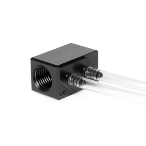 Šļūteņu sadalītājs Alphacool 13041 Acetal Melns 29mm Platums