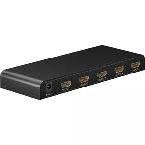 HDMI video splitter GOOBAY 58482 — 1 in to 4 out, HDMI ports, up to 3840×2160