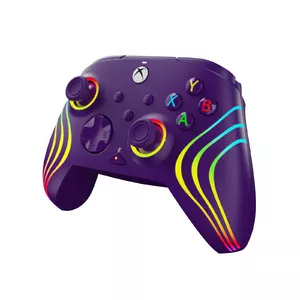 Gamepad PDP Afterglow Wave Purple — wired USB Type-C controller for PC, Xbox Series S/X, D-pad, Menu, Share, 2.5 m cable