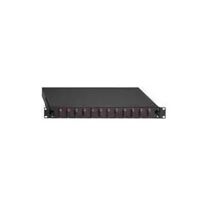 Коробка для оптоволоконных кабелей Rutenbeck SC Duplex одномод 12 портов 1U чёрный RAL 9005