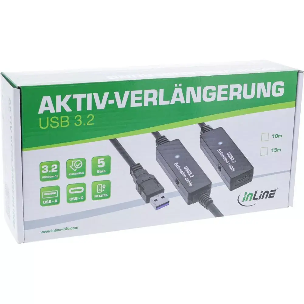 InLine USB 3.2 Gen.1 активное удлинение USB-A к USB-C Photo 4