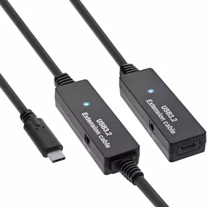 InLine USB 3.2 Gen.1 активное удлинение USB-C мужской к USB-C женский 10м