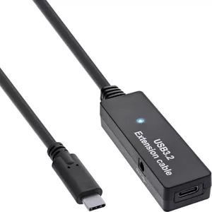 InLine USB 3.2 Gen.1 активное удлинение USB-C мужской к USB-C женский 5м