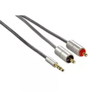 Аудиокабель Hama 00080865 2м 3.5мм 2xRCA Серебристый