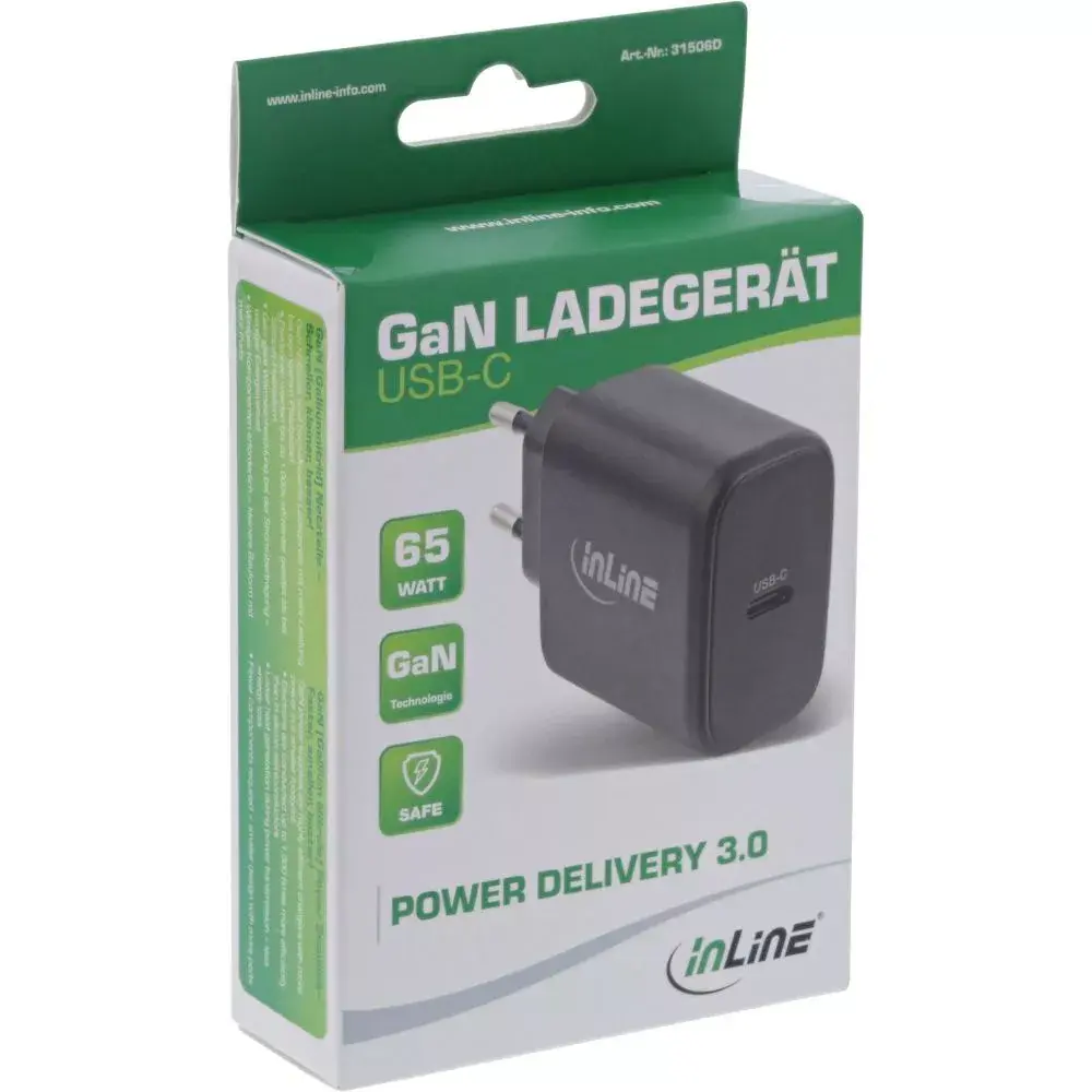 InLine USB PD блок питания GaN зарядное устройство 65W Photo 3
