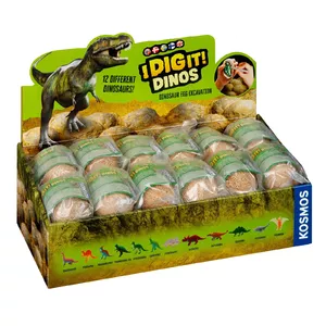 Piatnik I Dig It! Dino Eggs Display Asorti 24 gabalas Dinozaurs Zaļš Izglītojoša rotaļlieta bērniem no 5 gadu vecuma