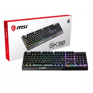 MSI S11-04BE211-CLA tastatūra USB QWERTY Britu angļu valoda Melns