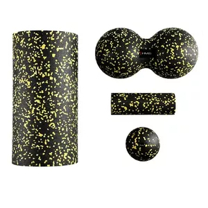 Massage set rollers and balls HMS FSBM04 (4 pcs) black/yellow