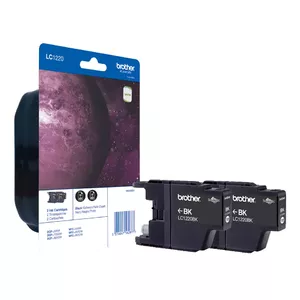 Картридж Brother Ink LC1220BKBP2 Черный