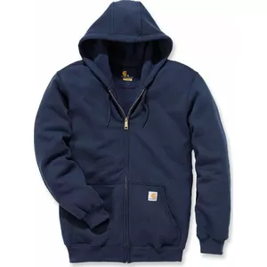 Кофта на молнии с капюшоном Carhartt K122.472 Navy — мужская среднетяжёлая худи, хлопковый микс