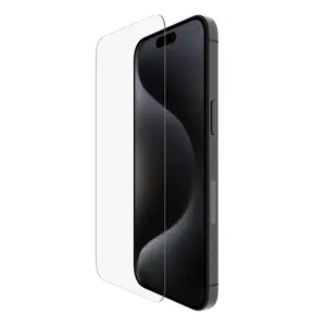 Belkin ScreenForce Caurspīdīgs ekrāna aizsargs Apple iPhone 15 Pro Max no rūdīta stikla triecienizturīgs skrāpējumiem izturīgs 1 gab.