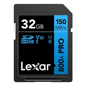 SDHC flash memory Lexar 32GB UHS-I 800xPRO Class 10, 150 MB/s, V10, shock/temperature/vibration/X-ray proof