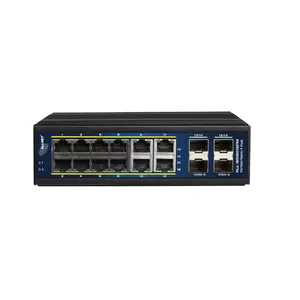 ALLNET ALL-SGI8016PM tīkla pārslēgs Vadīts L2+/L3 Gigabit Ethernet (10/100/1000) Power over Ethernet (PoE) Melns