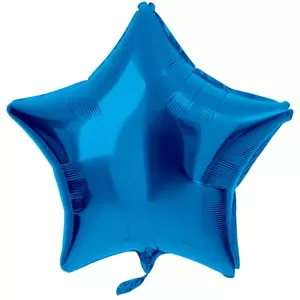 Foil balloon Folat Star 48 cm Blue – star-shaped party balloon, 48 cm