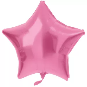 Foil balloon Folat Star 48 cm Matte Pink Metallic - star-shaped party decoration