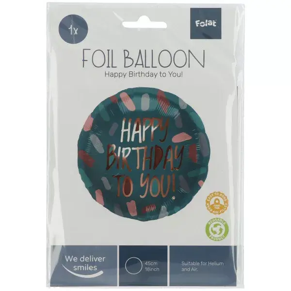 Foil Balloon Folat Happy Birthday 45 cm Photo 2