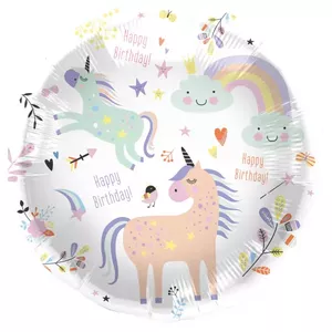 Foil balloon Folat Birthday Unicorn 45 cm – decorative helium-ready party balloon