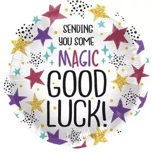 Foil Balloon Folat Good Luck Magic 45 cm — Folat 67937, round foil balloon 45cm