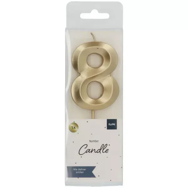 Cake candle topper Folat Glamor Number 8 Photo 2