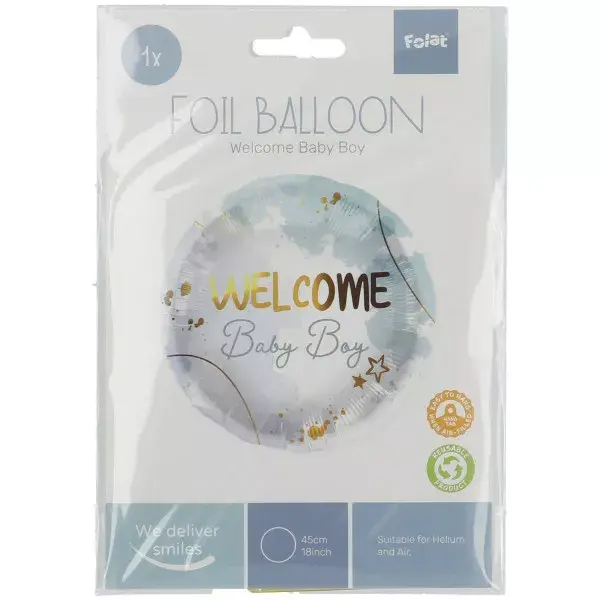 Foliijas balons Folat Welcome Baby Boy 45 cm Photo 2