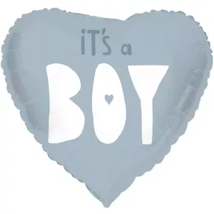 Foil balloon Folat heart-shaped 45 cm "It's a Boy"