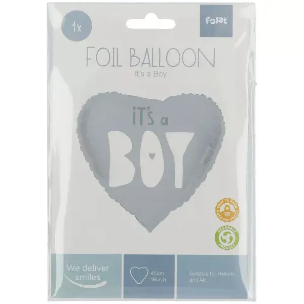 Foil balloon Folat Heart-shaped 45 cm It's a Boy Photo 2