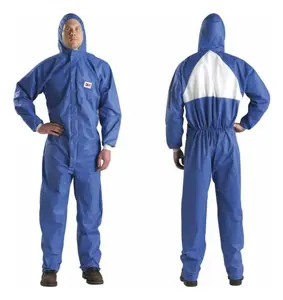 3M 7000109012 Unisex Protective Coverall Size L Blue Made of Spunbond Meltblown Spunbond and Polypropylene