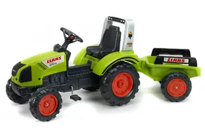 Ride-on tractor Falk 1040AB — pedal drive, for ages 3–7, 4 wheels, black/green