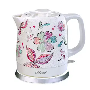Керамический электрический чайник Maestro MR-068-FLOWERS, 1,5 л, 1500 Вт