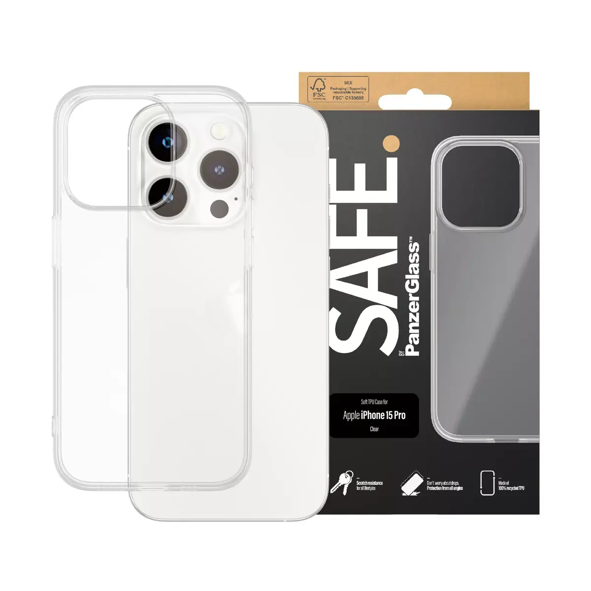 TPU Case PanzerGlass SAFE. by ® iPhone 15 Pro Photo 2