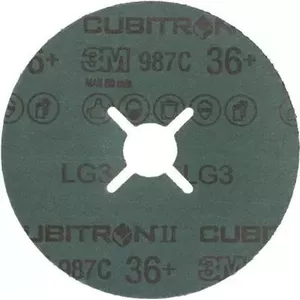 Abrasive Fiber Disc 3M 987C 115×22 mm, grit 80+, pack of 25