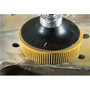 Rotary Bristle Brush 3M Roloc 76 mm K80 Yellow for Surface Cleaning and Finishing