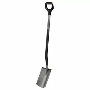 Lāpsta Fiskars 1067512 ergonomisks dizains, pelēka – dārza lāpsta ar ergonomisku rokturi