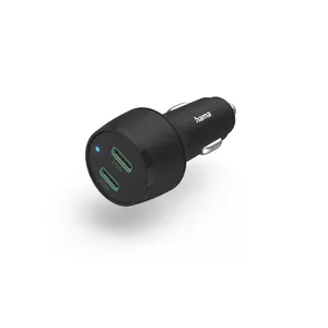 Автомобильное зарядное устройство Hama 00201632 Быстрая зарядка 2 USB Type-C Порта Черное