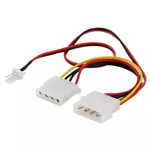 Power Supply Adapter SAVIO AK-15 18 cm cable 1×4-pin Molex to 1×3-pin connector