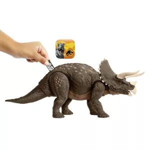 Фигурка MATTEL Jurassic World Habitat Defender Triceratops, пластик, коричневая, от 4 лет