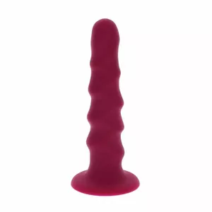 Dildo Get Real Silicone Ribbed Dong 12 cm Red