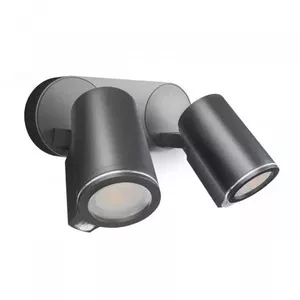 Outdoor wall light Steinel Spot DUO with GU10 LED fitting, aluminium/plastic, 247×175×98 mm, 220–240V