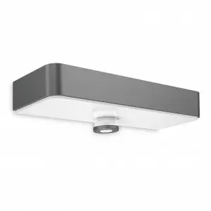 Outdoor wall light Steinel XSolar SOL-O Sensor, LED 1.5 W, 3000 K, solar battery, anthracite/white, 242×91×53 mm