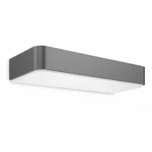 Outdoor wall light Steinel XSolar SOL-O — LED 0.7 W, 3000 K, anthracite, solar/battery, 242×91×38 mm