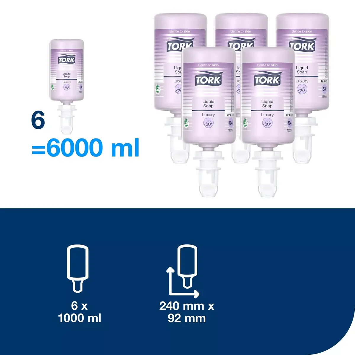 Liquid soap Tork Premium Luxury Soft S4 1000 ml Photo 5