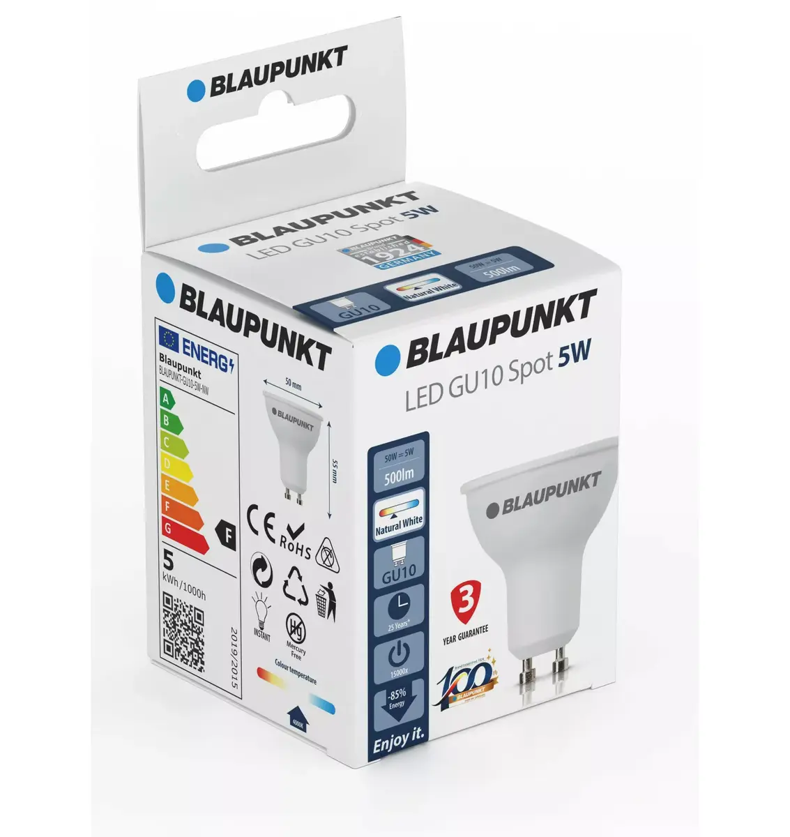 LED лампа BLAUPUNKT GU10 5Вт 4000K Photo 2