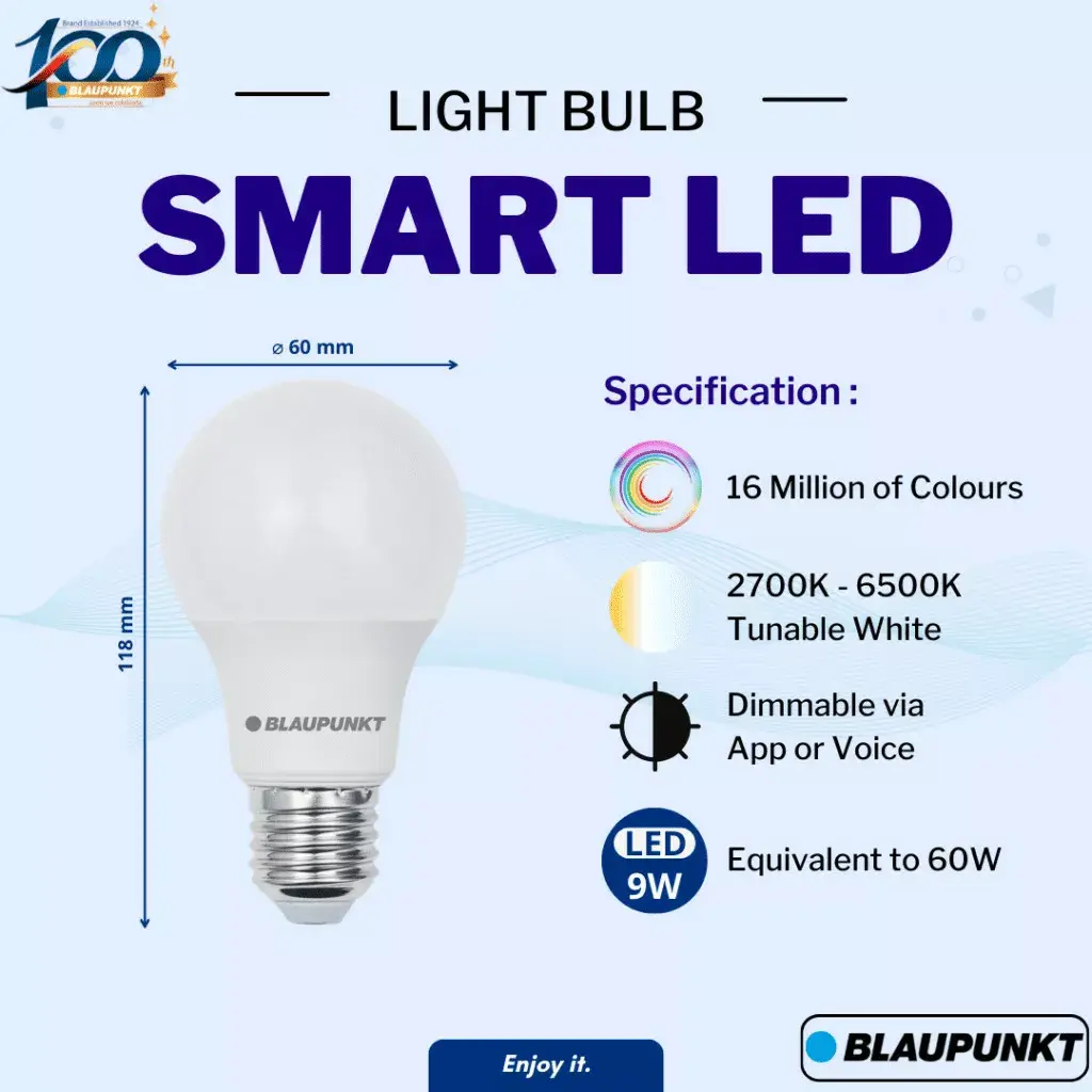 Smart bulb BLAUPUNKT BLAUPUNKT-E27-9W-SMART Photo 2