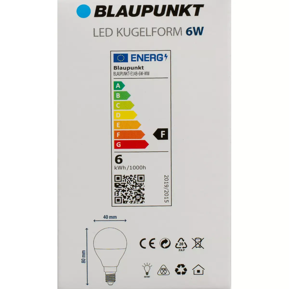 Светодиодная лампа BLAUPUNKT BLAUPUNKT-E14B-6W-WW Photo 2